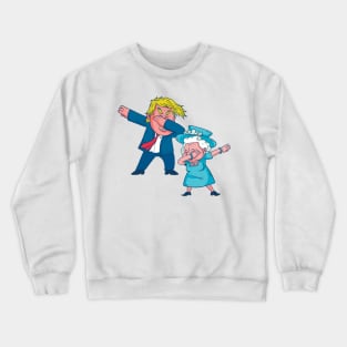 Trump and Queen Dabbing Crewneck Sweatshirt